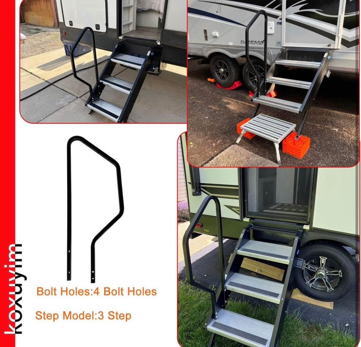 Step Handrail for Step Above 2nd Generation RV