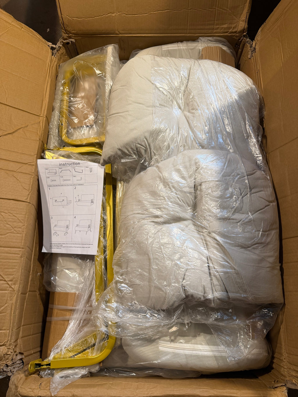 Convertible Beige Full Size Sofa Bed