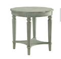 Acme Fordon Round Wooden End Table Antique Green