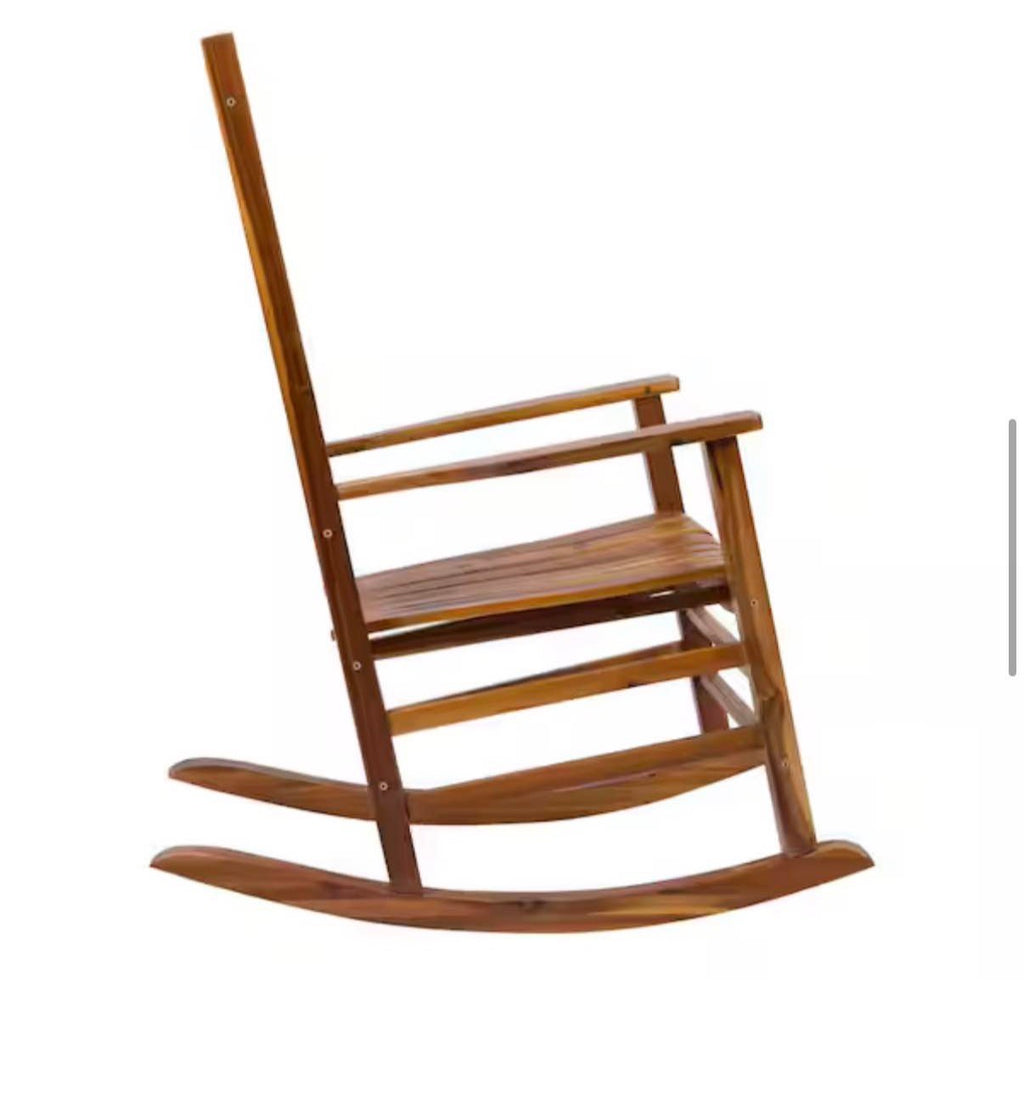 44"H Oak Porch Rocking Chair