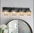 Black Crystal Bathroom Vanity Lights