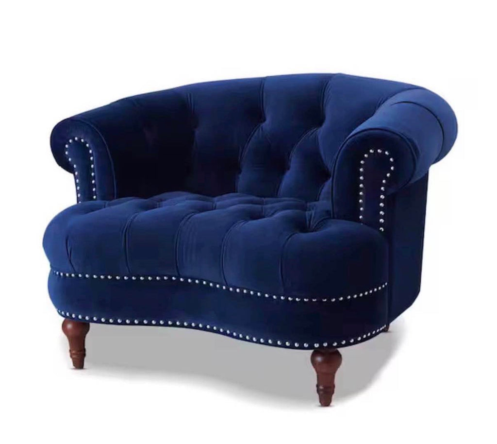 Jennifer Taylor La Rosa Navy Blue Accent Arm Chair