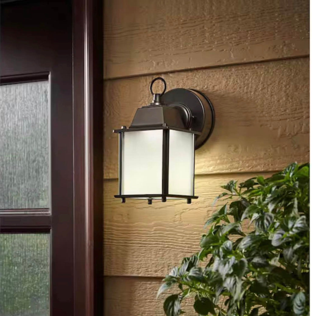8.375 in Satin Bronze LED Outdoor Wall Lamp