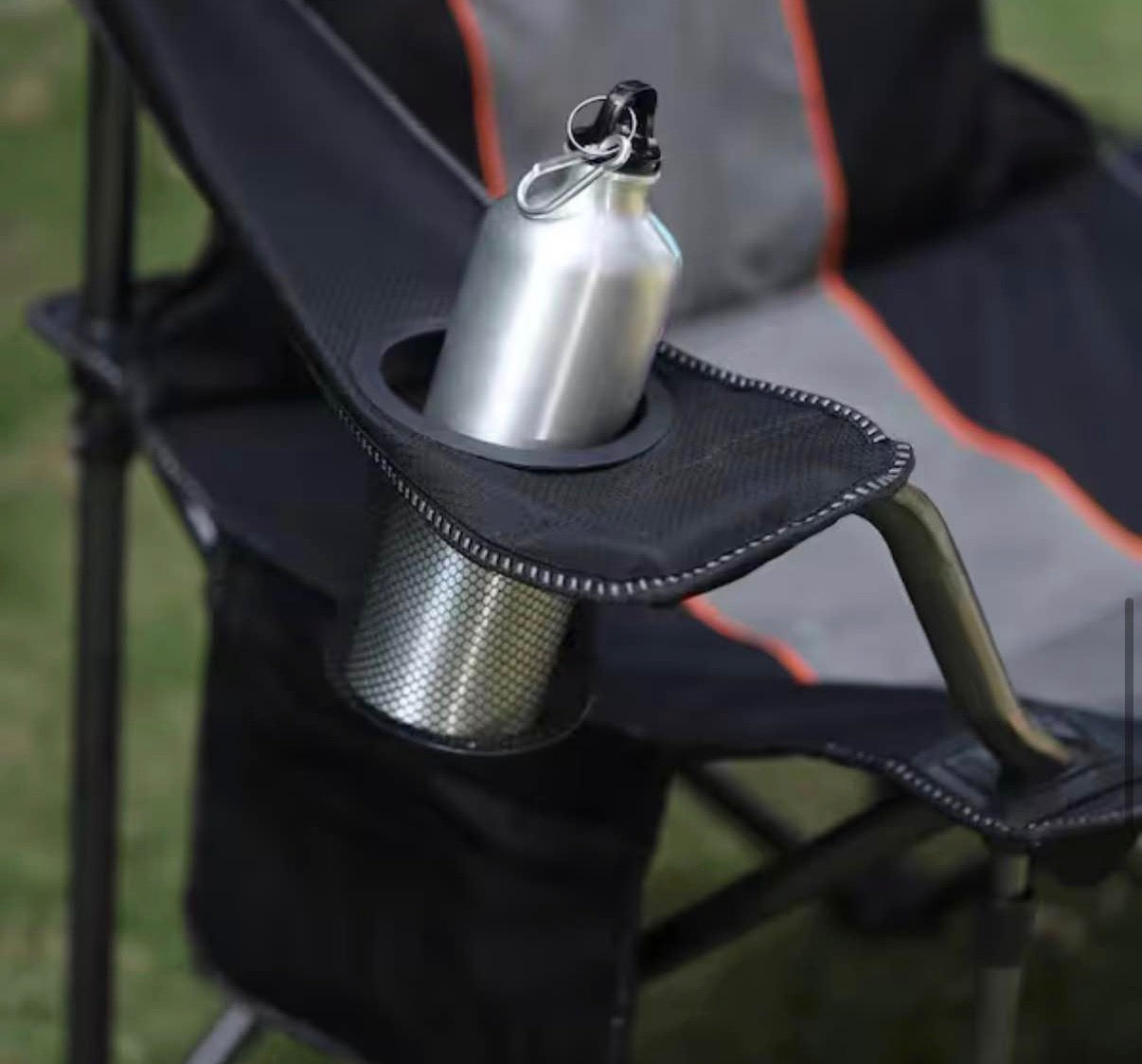 Oversized Folding Camping Chair With Cooler Bag