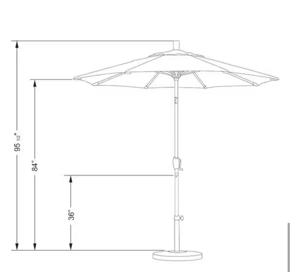 7.5 ft. Patio Market Umbrella in Cabana Classic Sunbrella