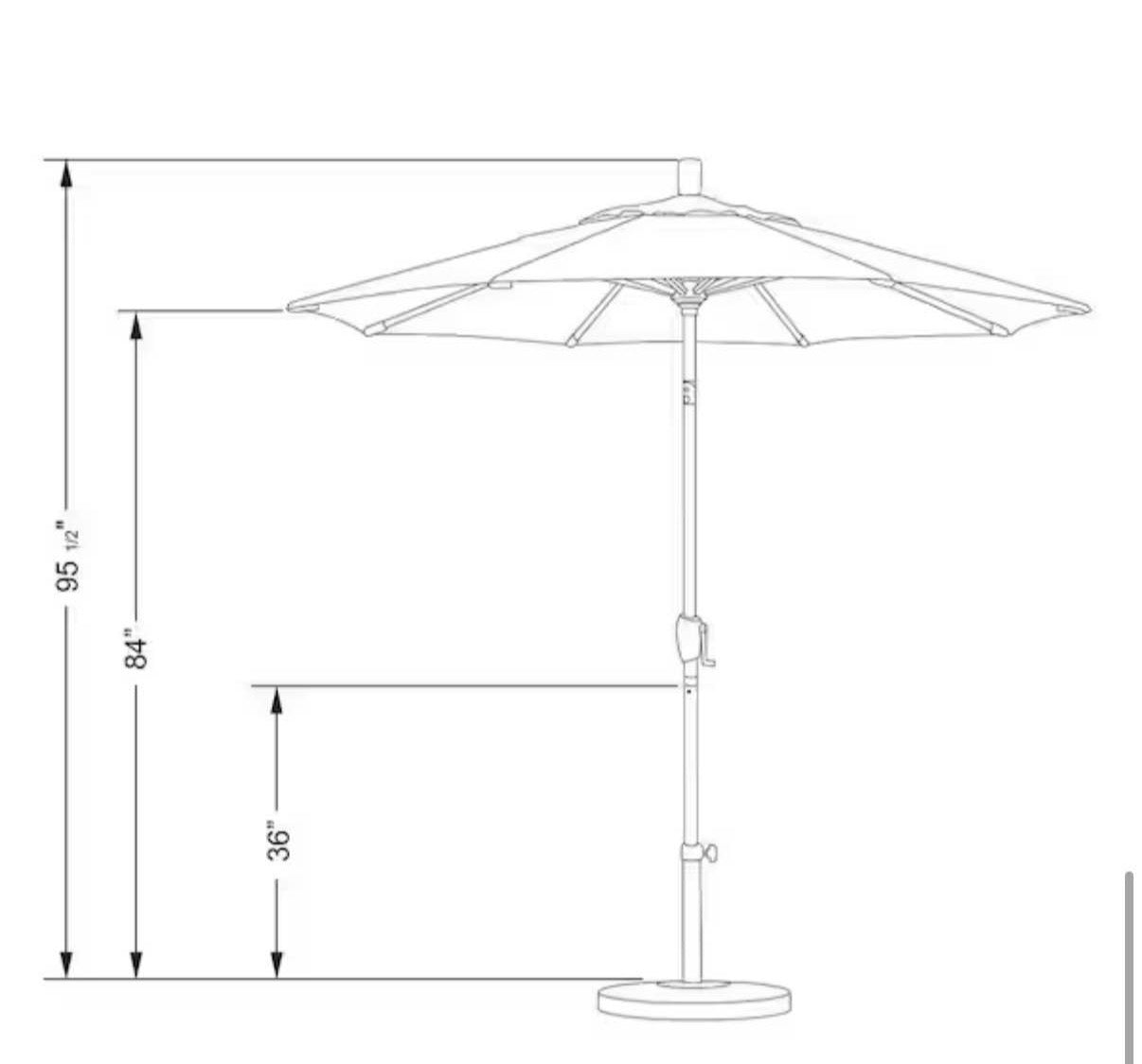 7.5 ft. Patio Market Umbrella in Cabana Classic Sunbrella