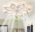 37.4 in. Flush Mount Ceiling Fan with LED Light