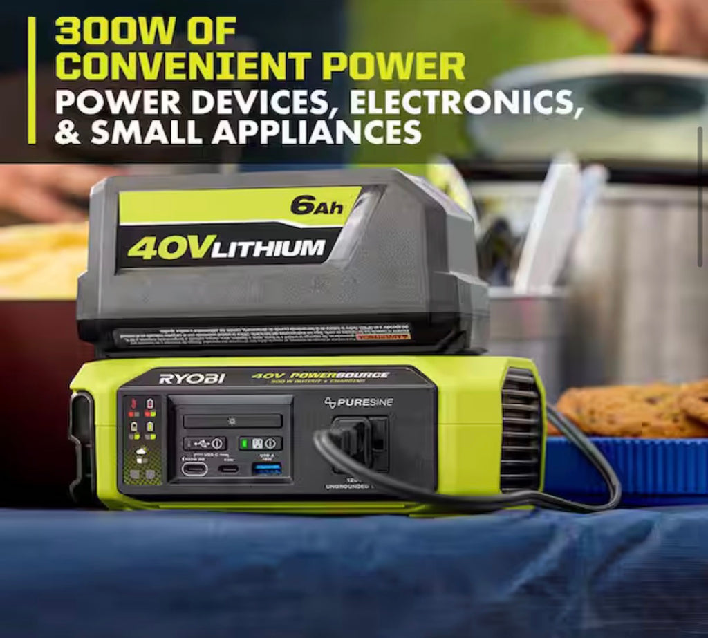 40V 300-Watt Portable Battery Inverter Power Source (Tool Only)