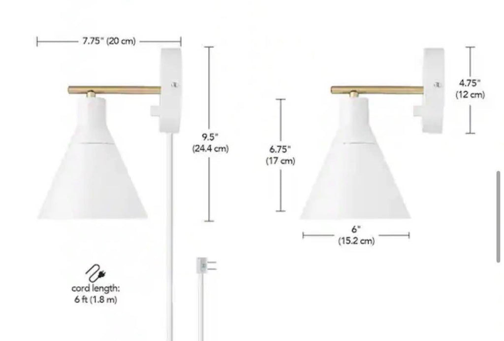 Wall Sconce Light with Plug-In