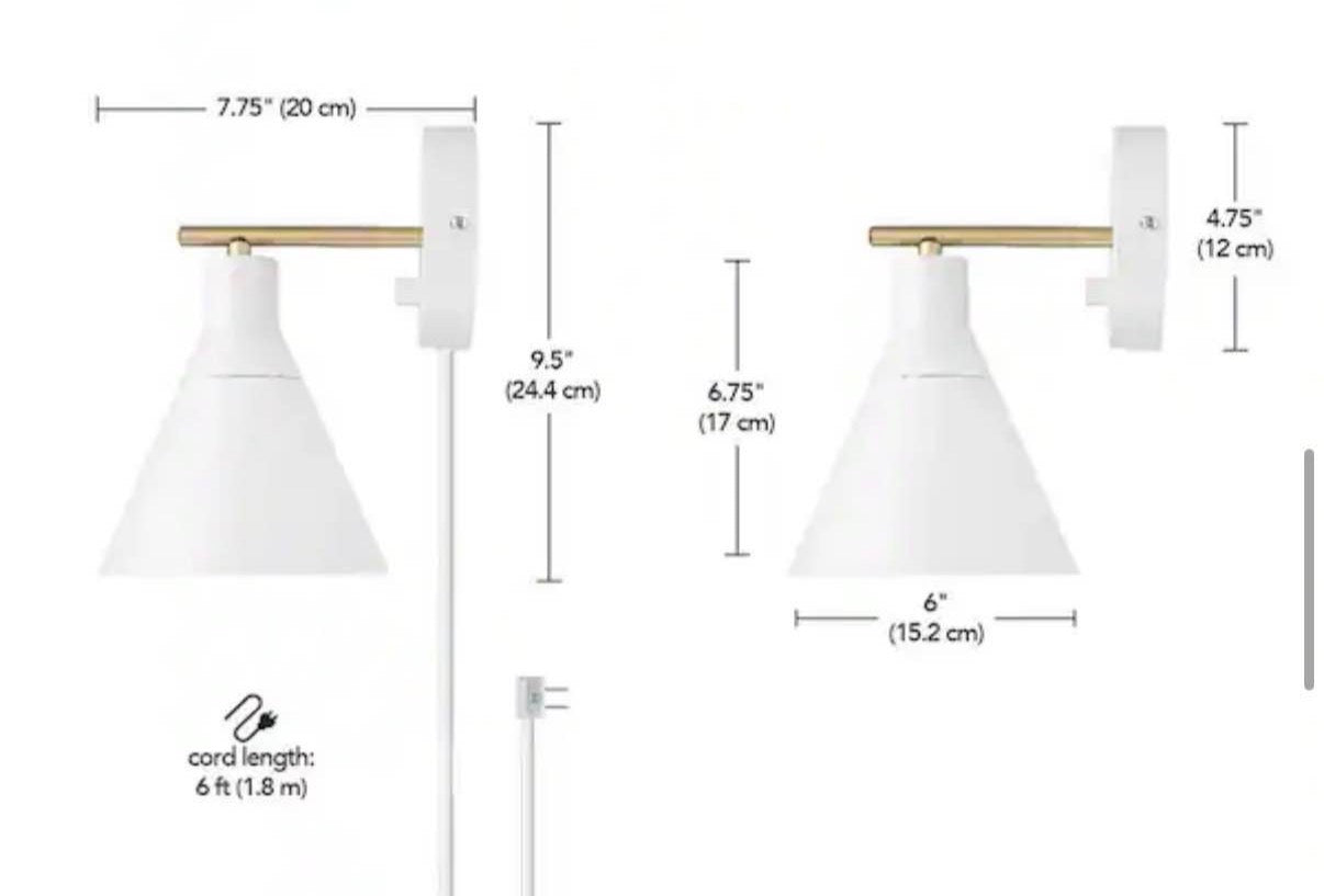 Wall Sconce Light with Plug-In