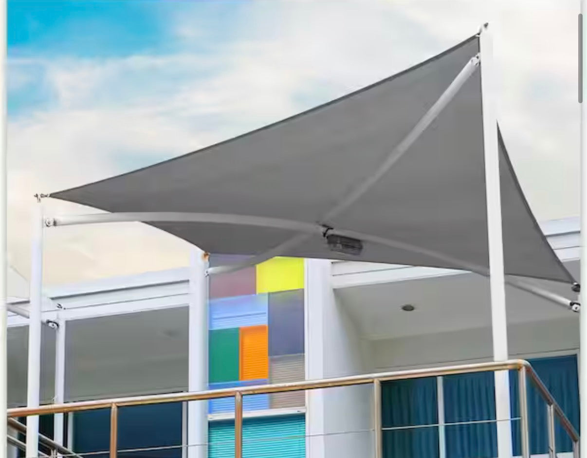 12 ft. x 12 ft. 190 GSM Grey Triangle Sun Shade Sail Screen