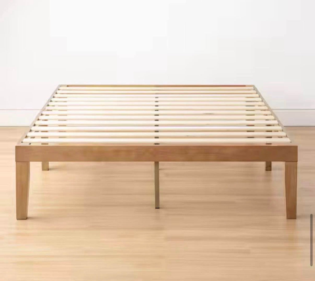 Naturalista Classic Brown Natural Pine Solid Wood Frame Queen Platform Bed