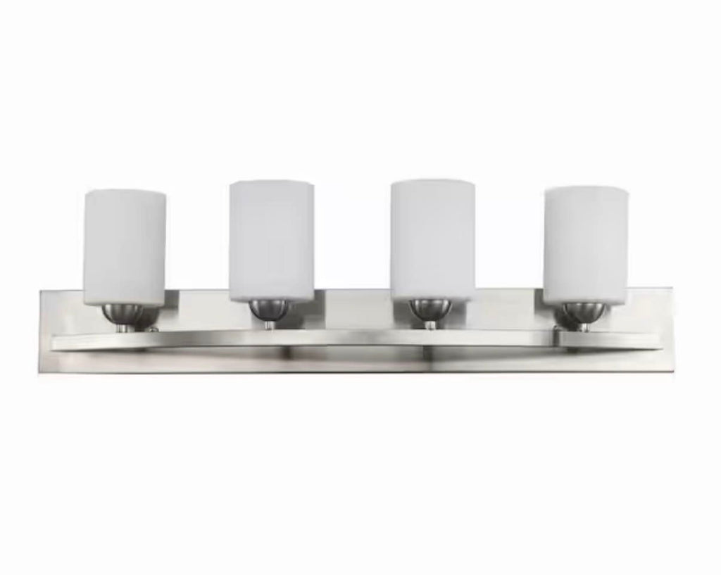 Moonlight 31 in. 4-Light Brushed Nickel Bathroom Vanity Light