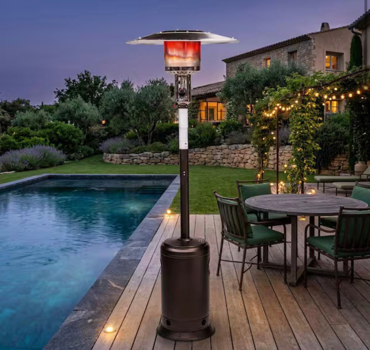 Hammered Mocha Propane Outdoor Flame Patio Heater