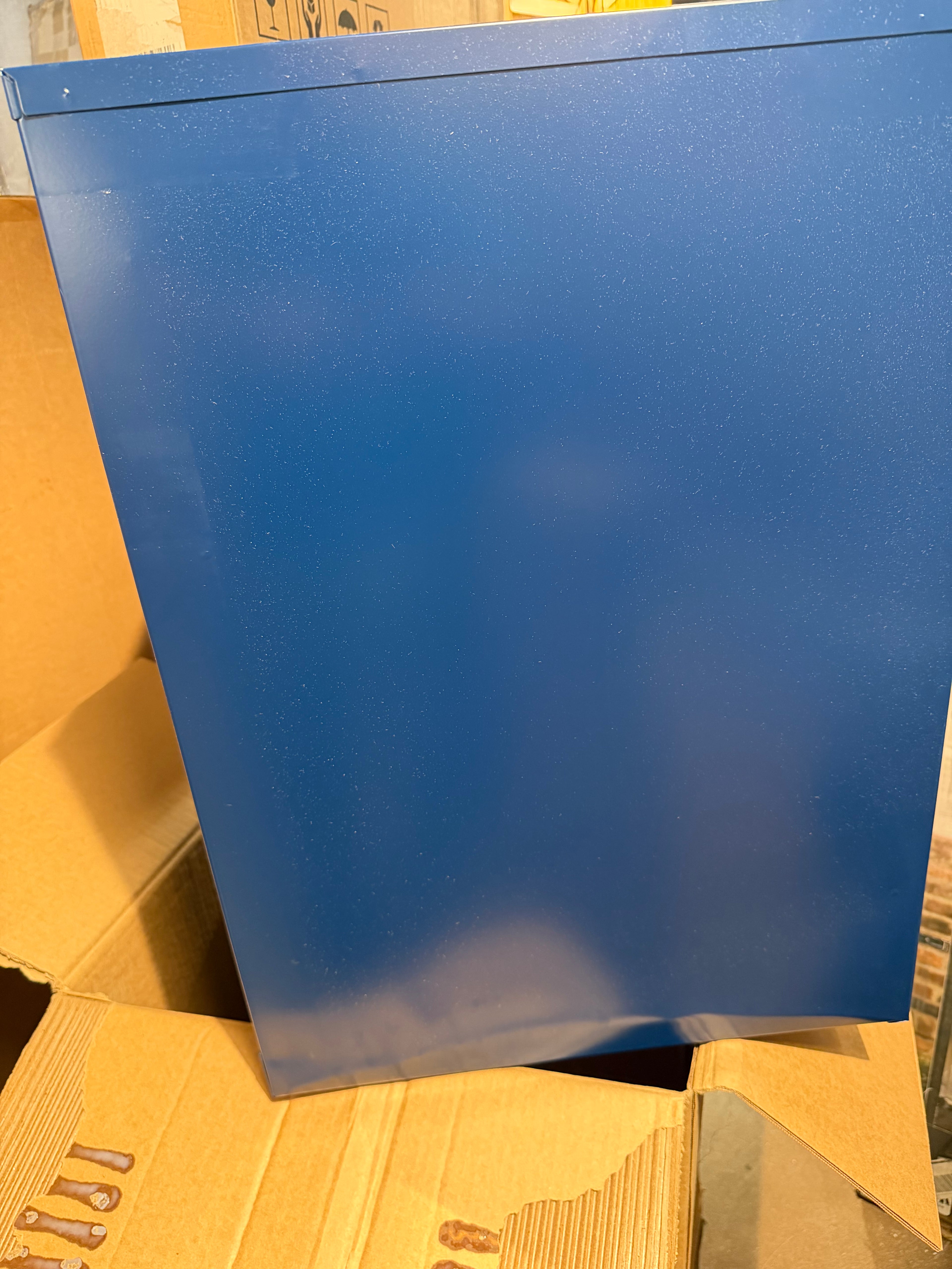 Navy Blue 4-Drawer Mobile File Cabinet