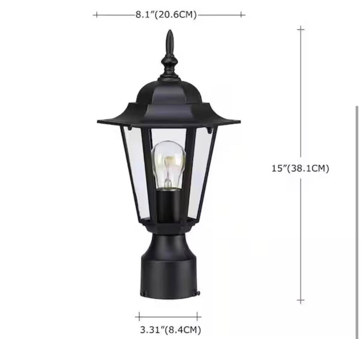 Outdoor Weather Resistant Post Light Set (2-Packs)