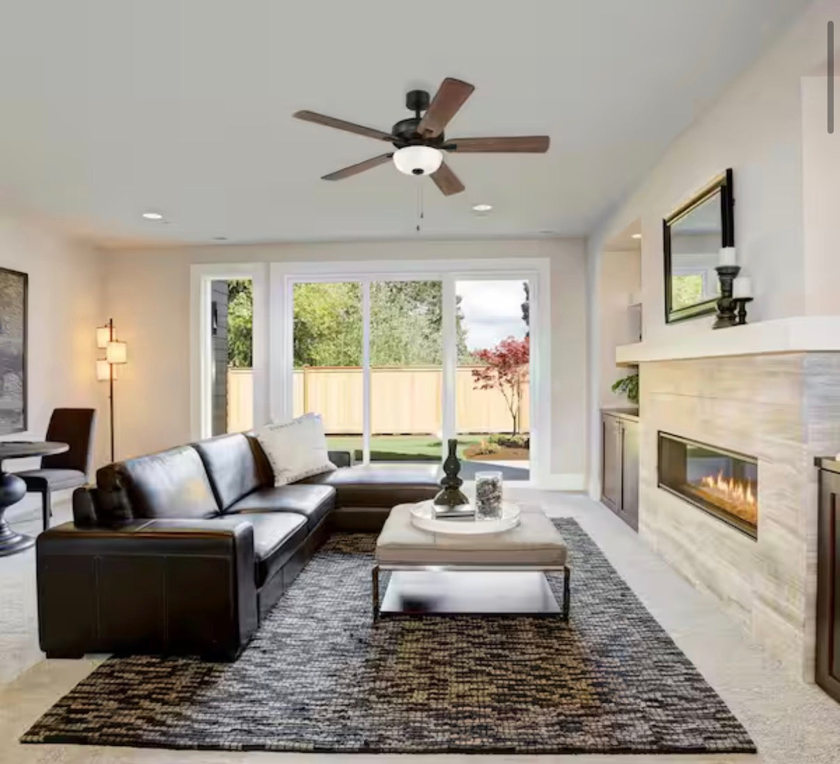 52-Inch Ceiling Fan with Reversible Blades and Light Kit