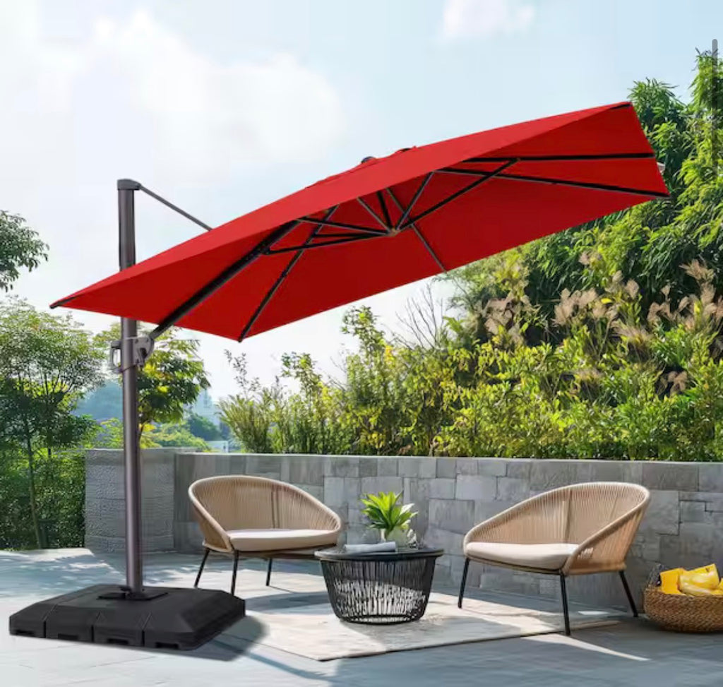 9 ft. x 11 ft. Aluminum Outdoor Cantilever umbrella