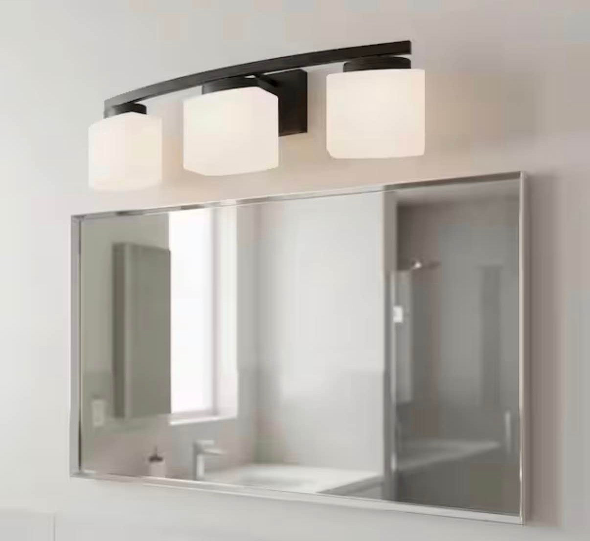 24 in. 3 Light Vanity Light with Curved Arms