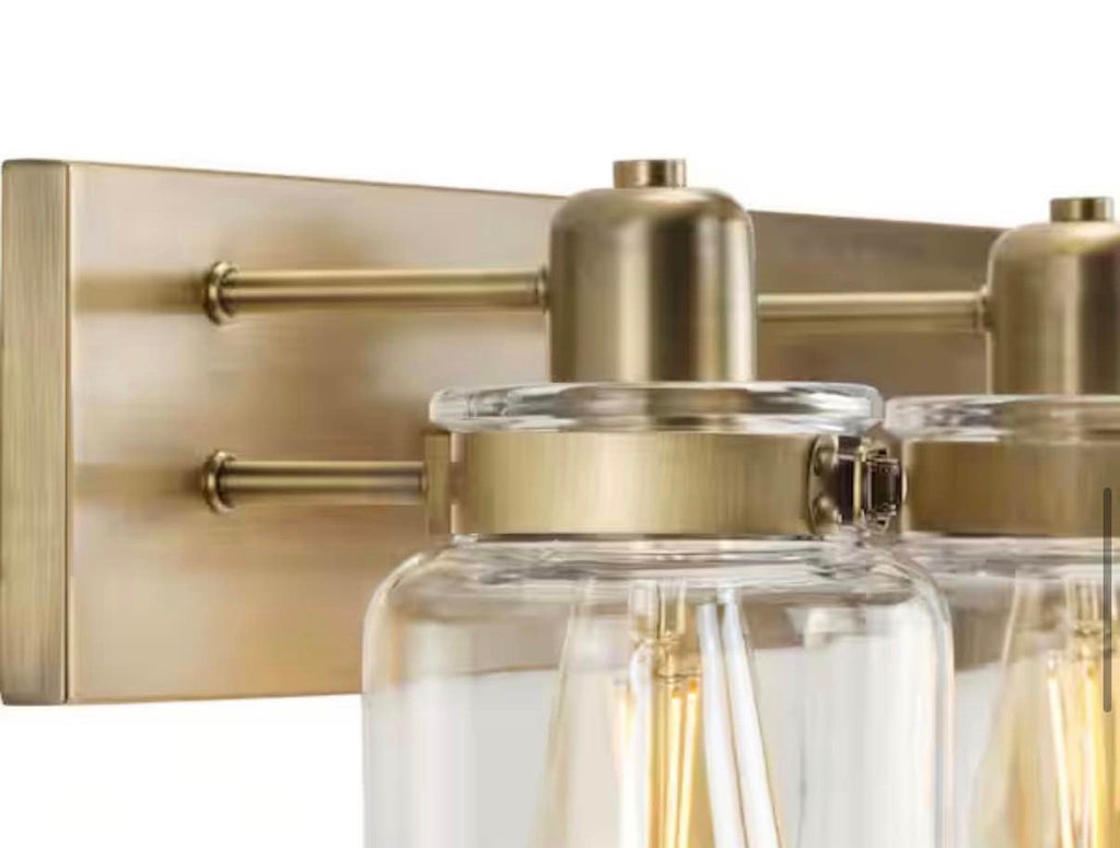 Calhoun Collection 4-Light Gold Vintage Brass vanity light
