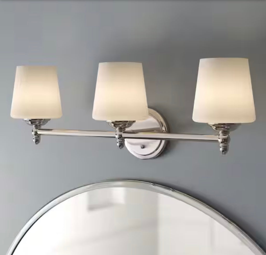Darcy  3-Light Brushed Nickel Transitional Vanity Light