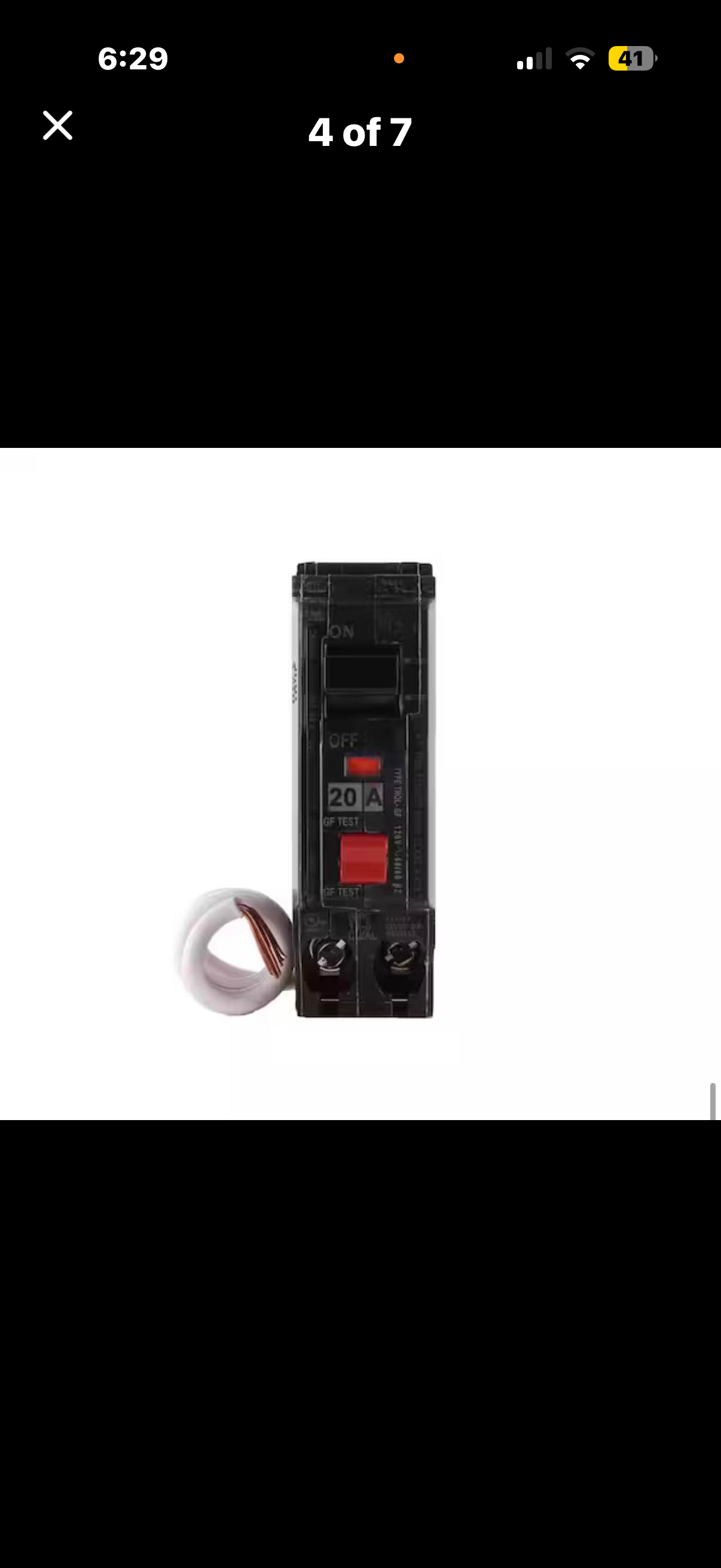 20 Amp 1-Pole Ground Fault Breaker with Self-Test