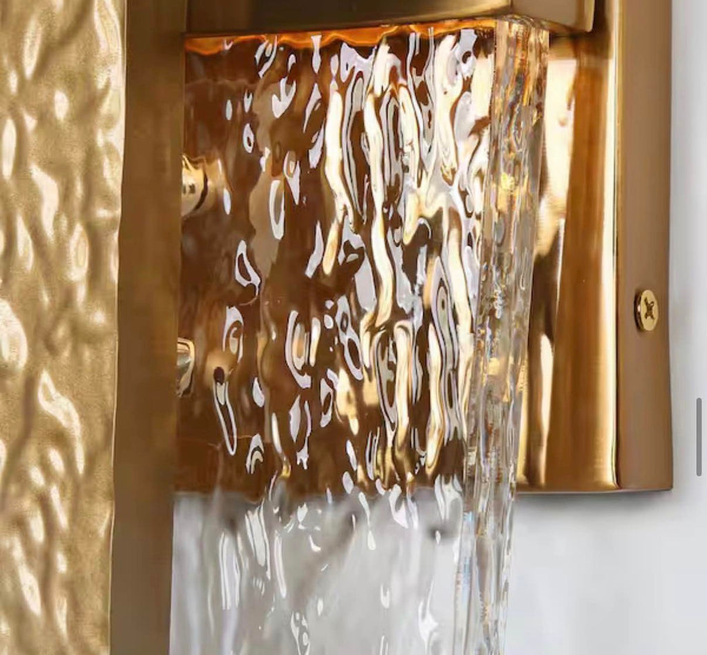 1-Light Gold LED Triangle Wall Sconce