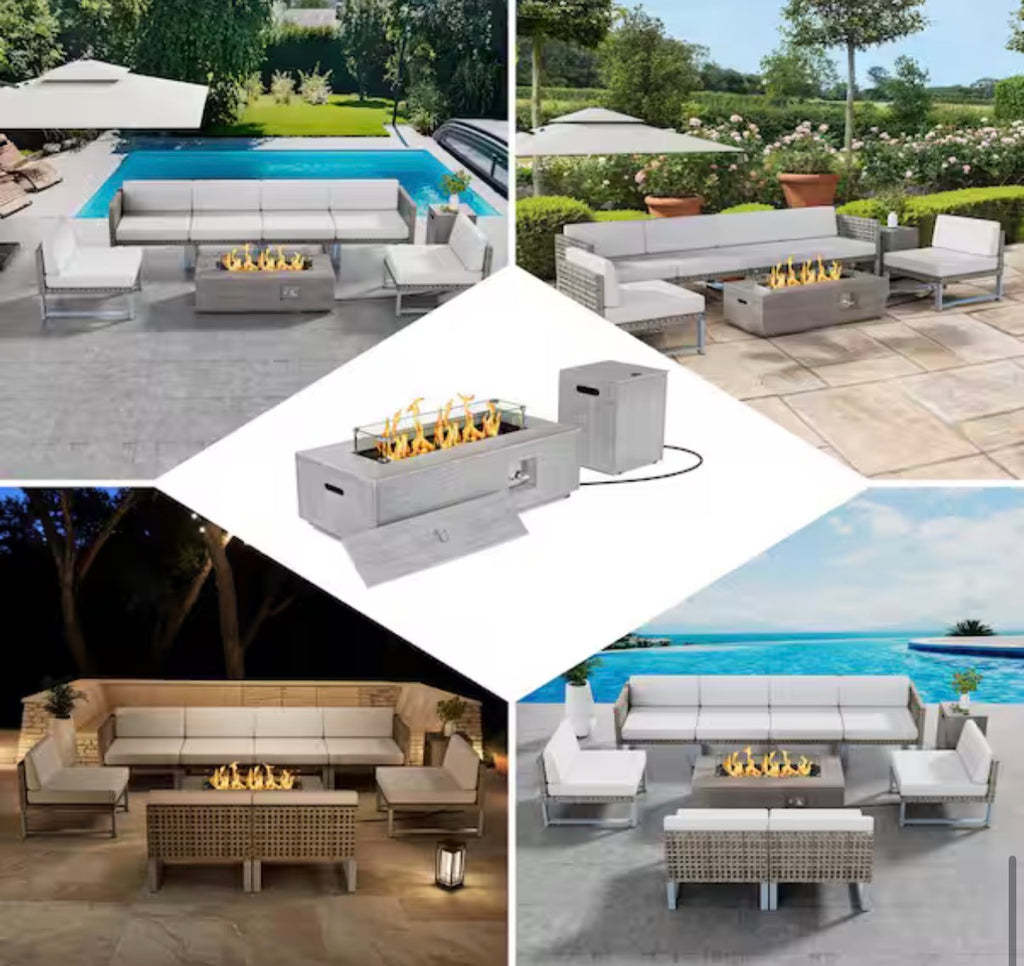 42 in. Fire Pit Table with RGB LED Lighting