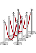Crowd Control Stanchions and Velvet Ropes 8Pcs
