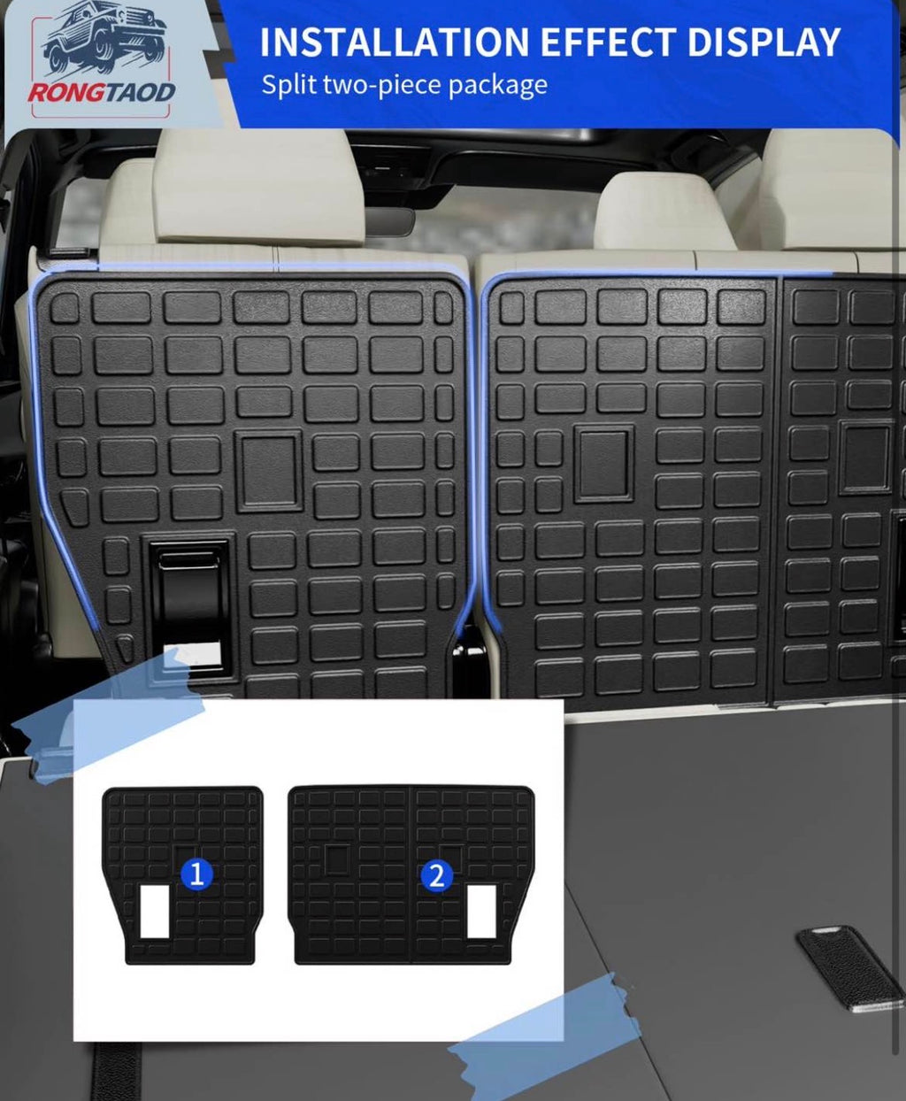 2nd Backrest Mats Back Seat Protector 2024 2025 Toyota Grand Highlander