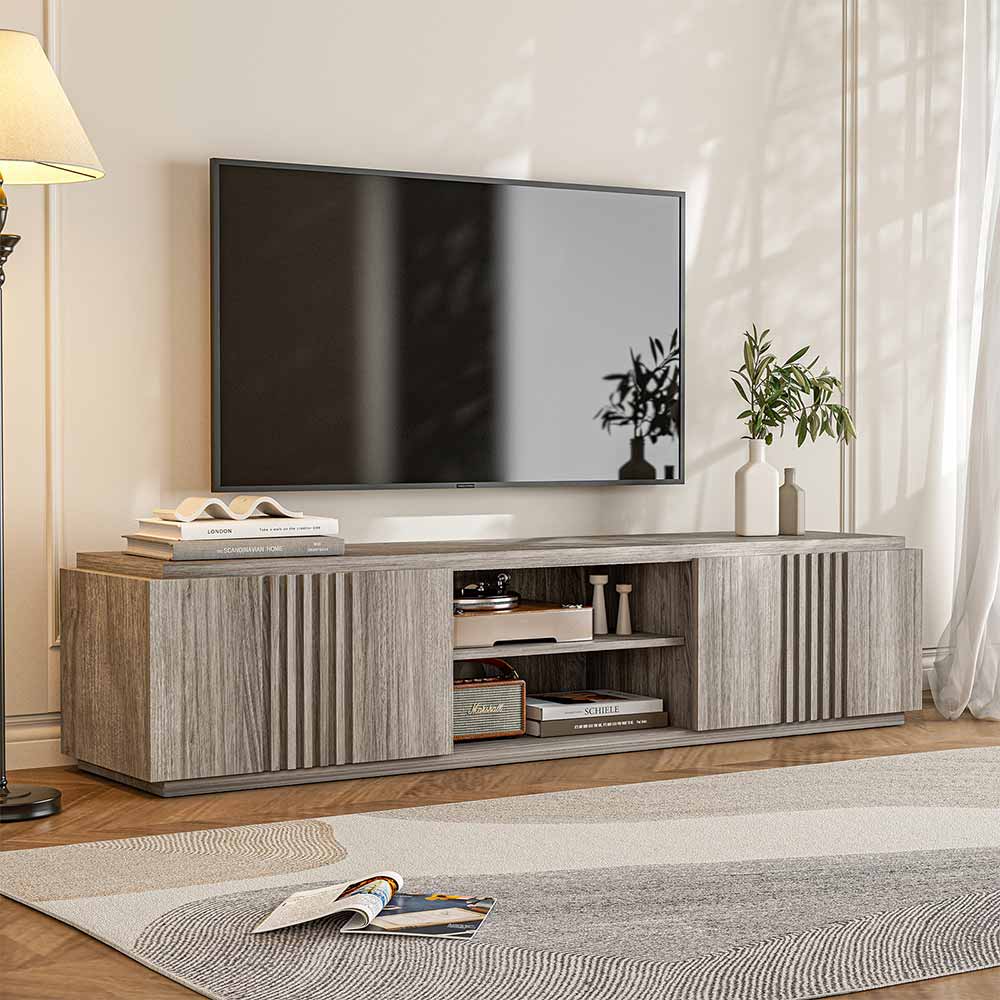 69" Fluted Low Profile TV Stand   (Used Condition)