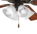 4-Light Antique Bronze Ceiling Fan Light Kit