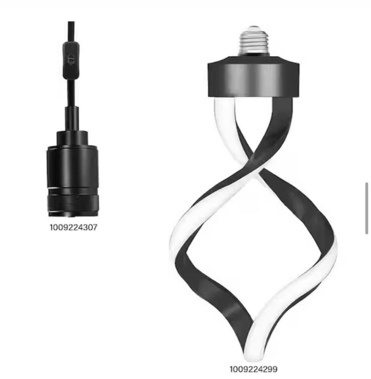 E26 LED Light Bulb Matte Black Finish Frosted
