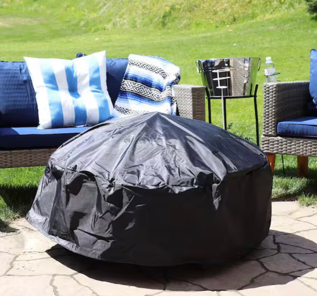 30 in. Black Round Fire Pit Cover