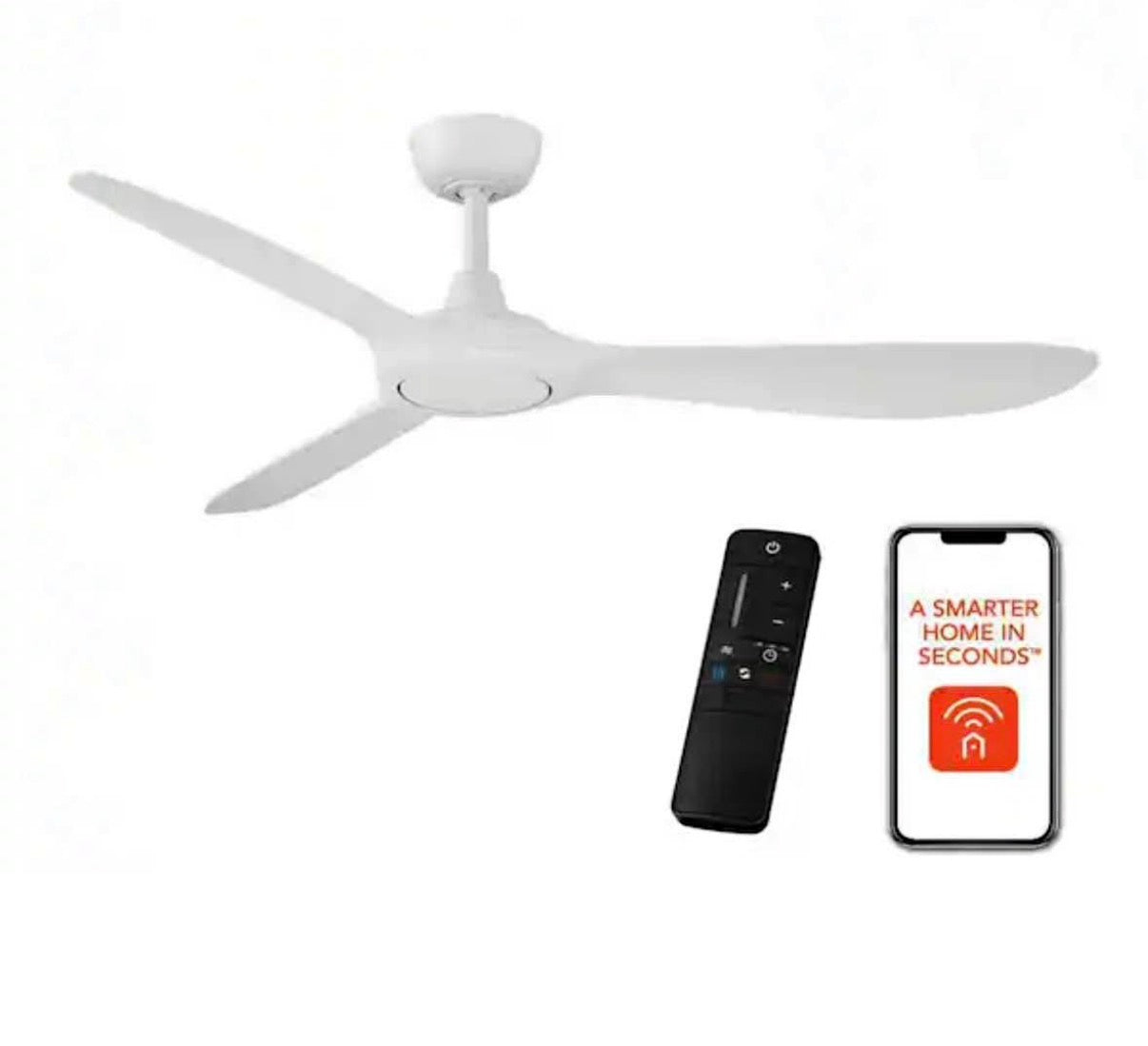 Tager 52 in. Smart Indoor/Outdoor Ceiling Fan