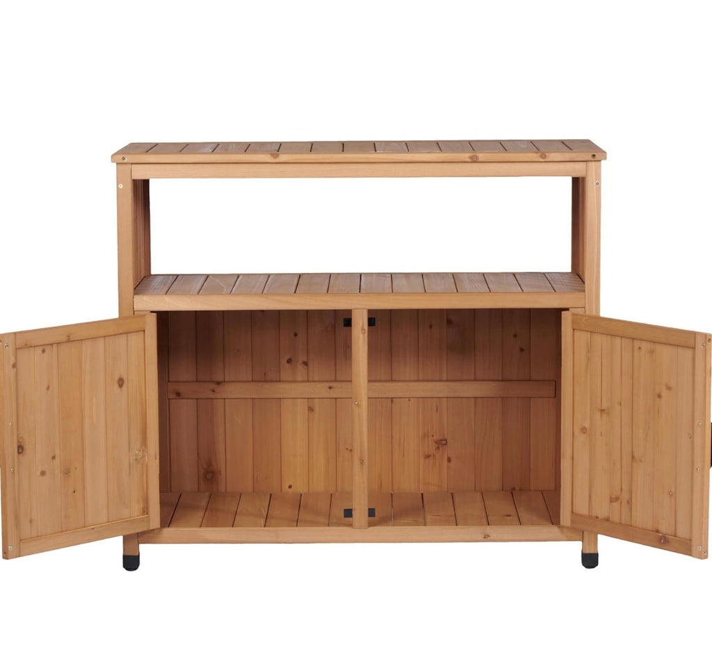 Brown Wood indoor / Outdoor Storage Cabinet