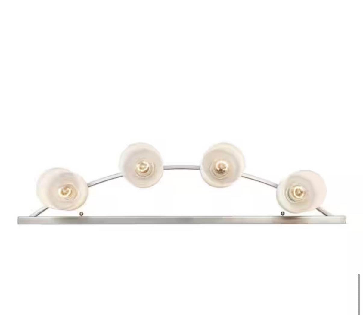 Moonlight 31 in. 4-Light Brushed Nickel Bathroom Vanity Light