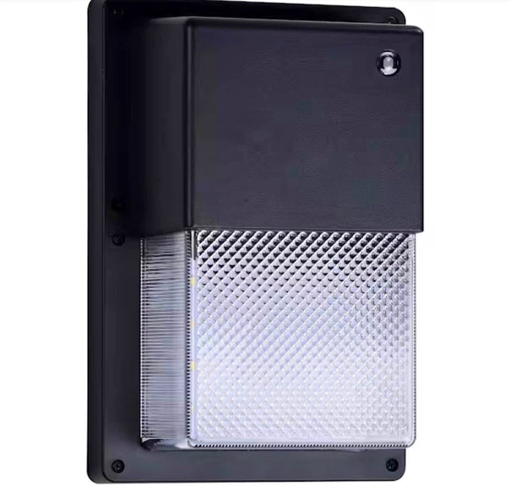 100-Watt Equivalent Integrated LED Black Mini Wall Pack Light