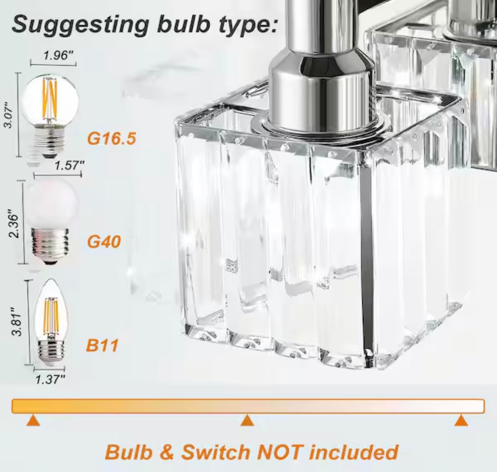 crystal vanity light