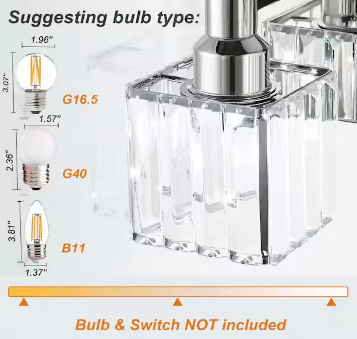 crystal vanity light