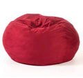 5 ft. Chinese Red Suede Microfiber Double-Stitched Bean Bag