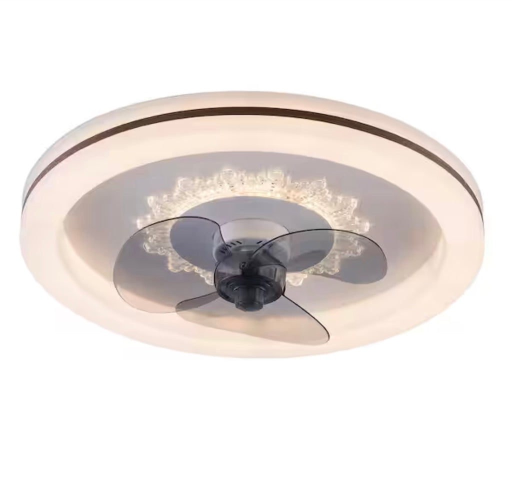18 in. Modern Crystal Decor LED Ceiling Fan (used)
