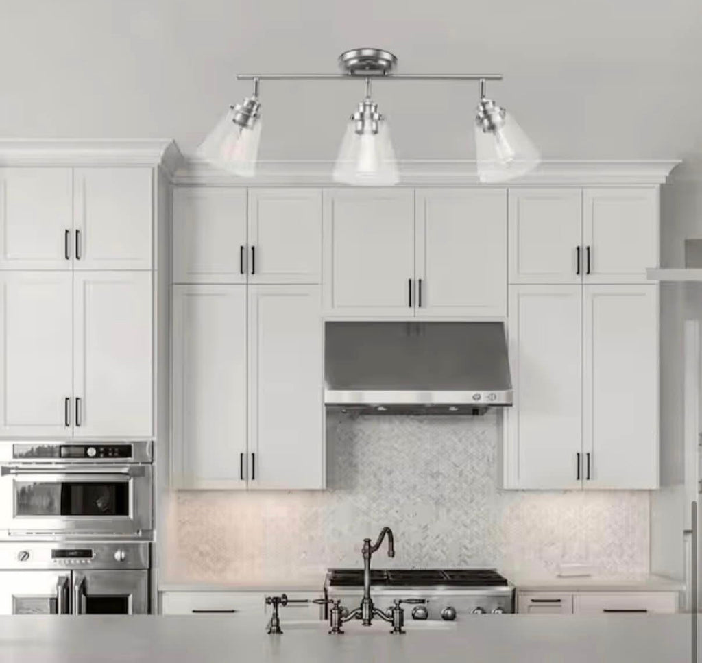 Jackson 2 ft. 3-Light Brushed Nickel Fixed Track Lighting