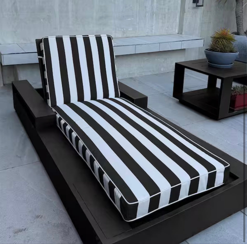 Cabana Stripe Reversible Outdoor Chaise Lounge cushion