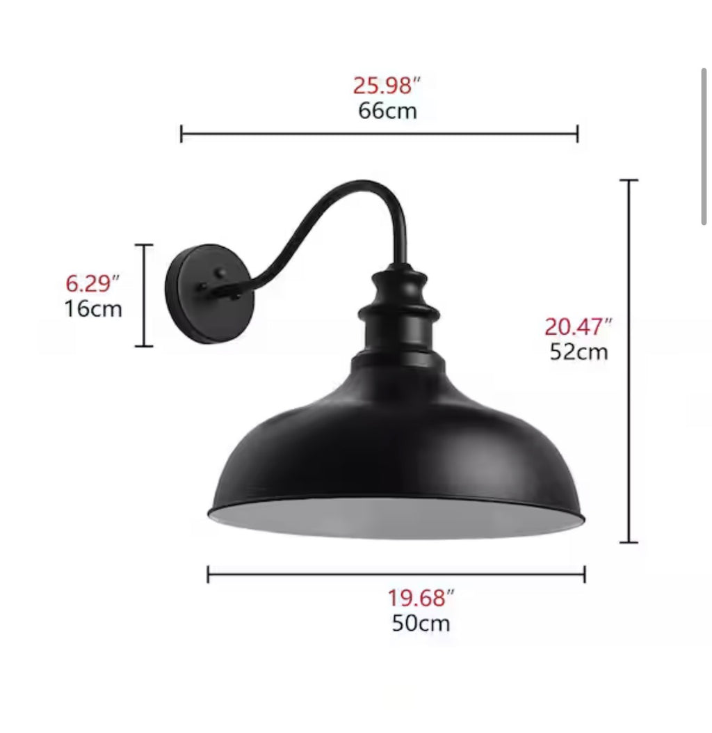 Oversized Gooseneck Outdoor Barn Light Dusk to Dawn