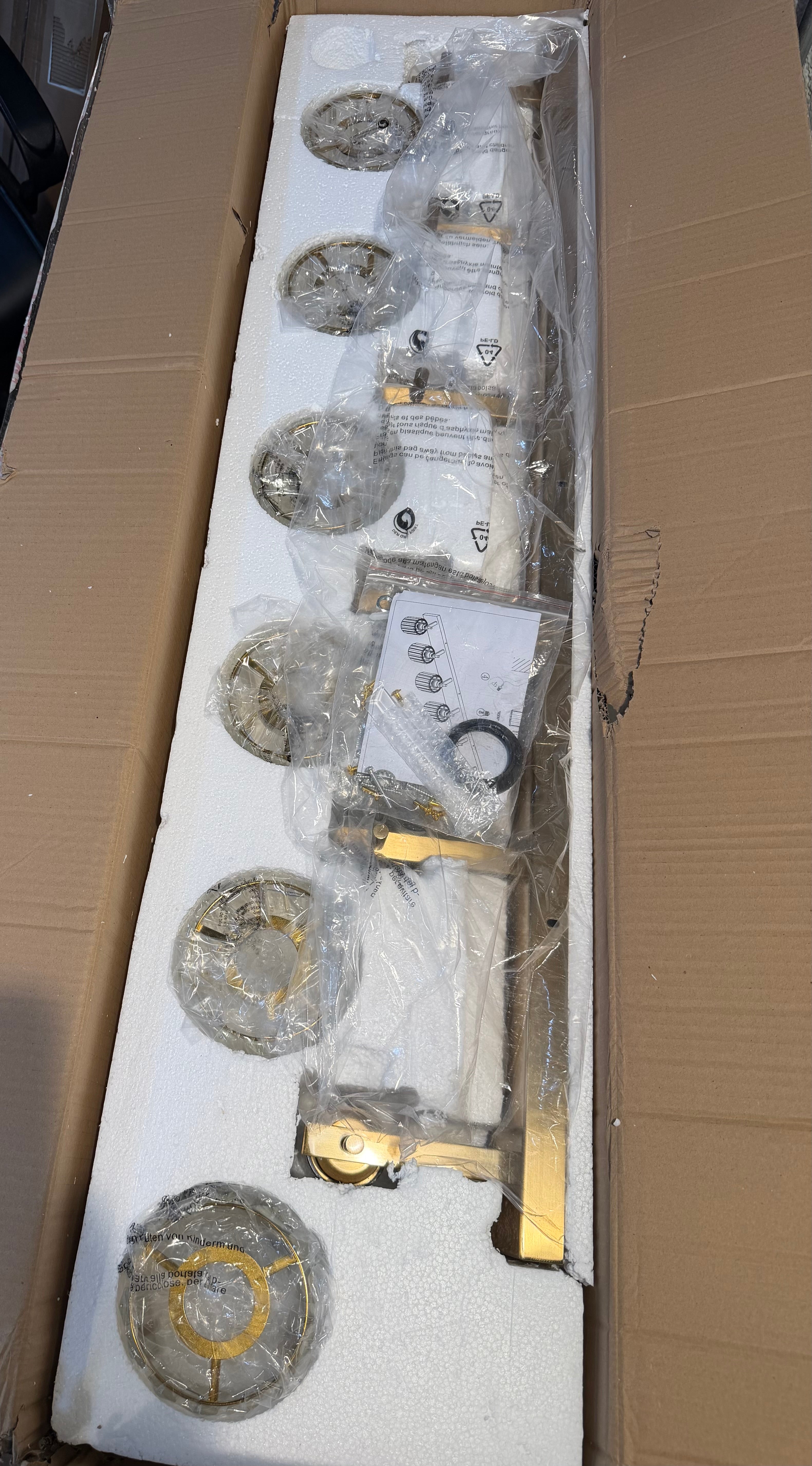 luxury gold crystal 6-Light  Bathroom Vanity Light