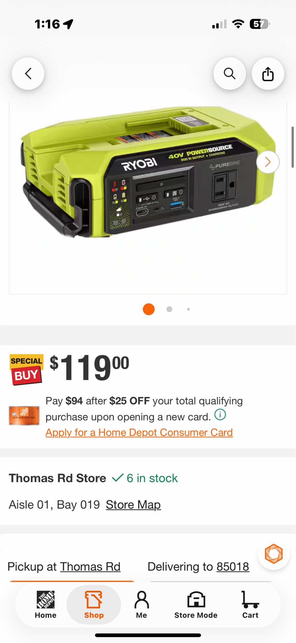 Portable 40V Battery Charger (Tool Only)