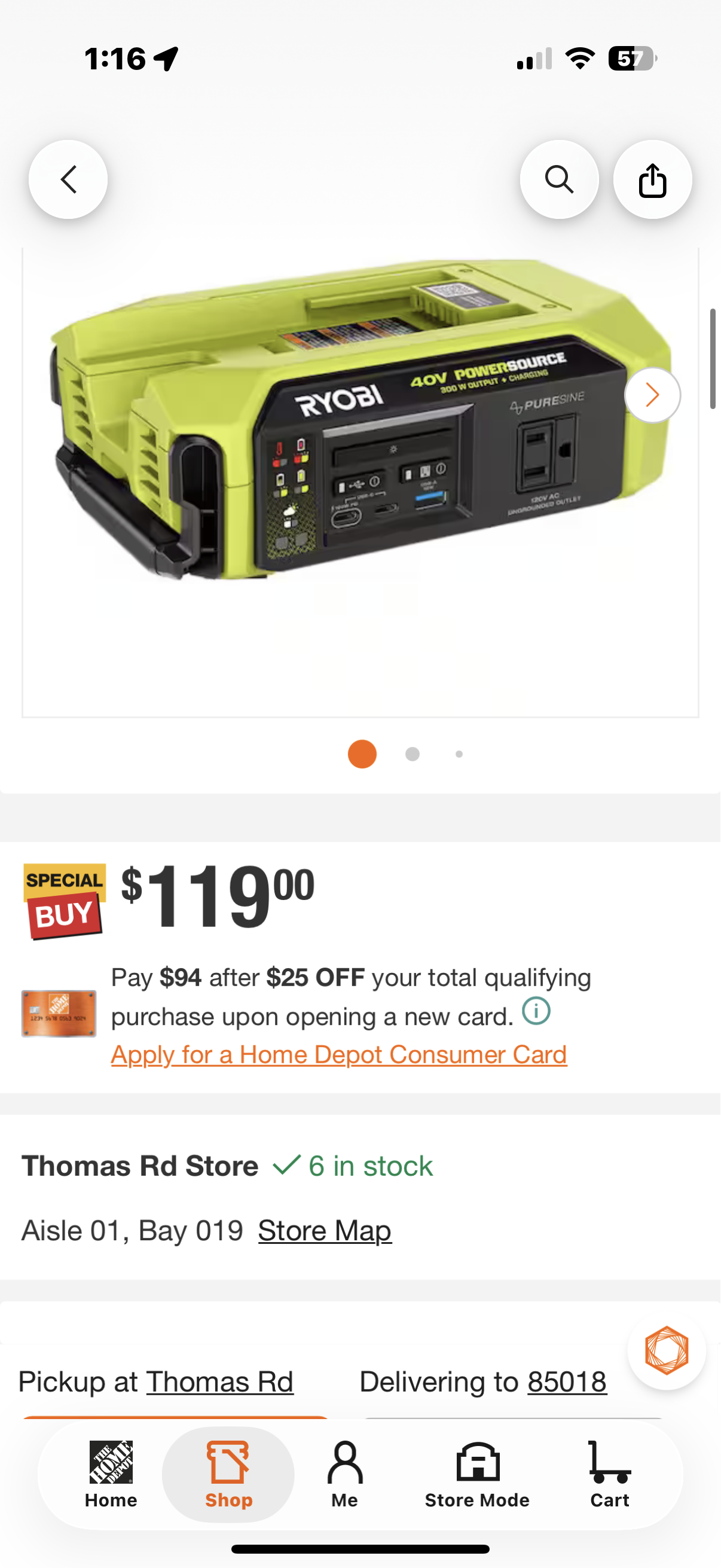 Portable 40V Battery Charger (Tool Only)