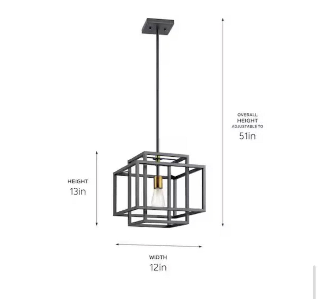 Mid-Century Modern Cage Kitchen Pendant