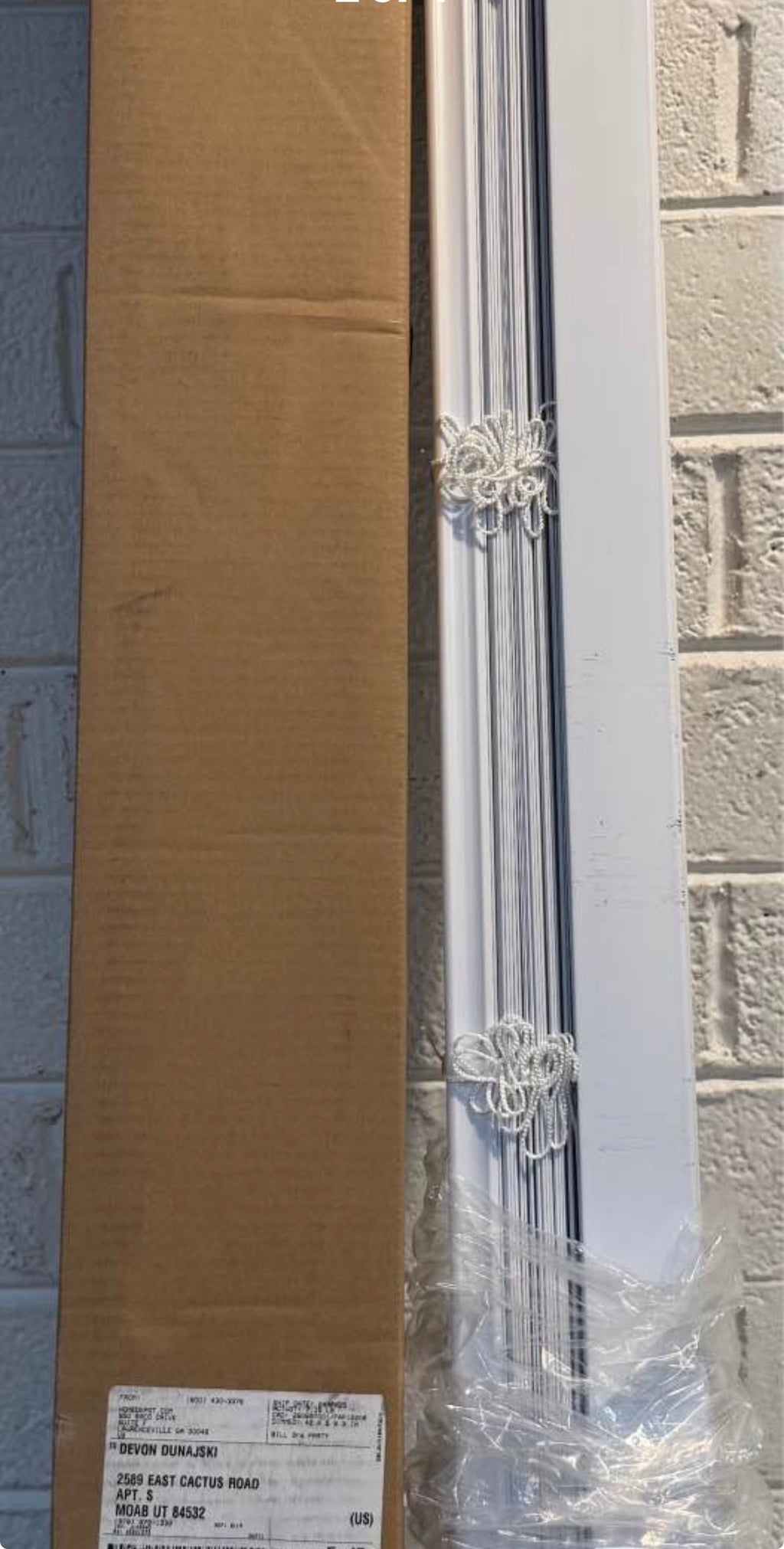 White Cordless Vinyl Blinds with 2 in. Slats - 40.5 in. W x 48 in. L